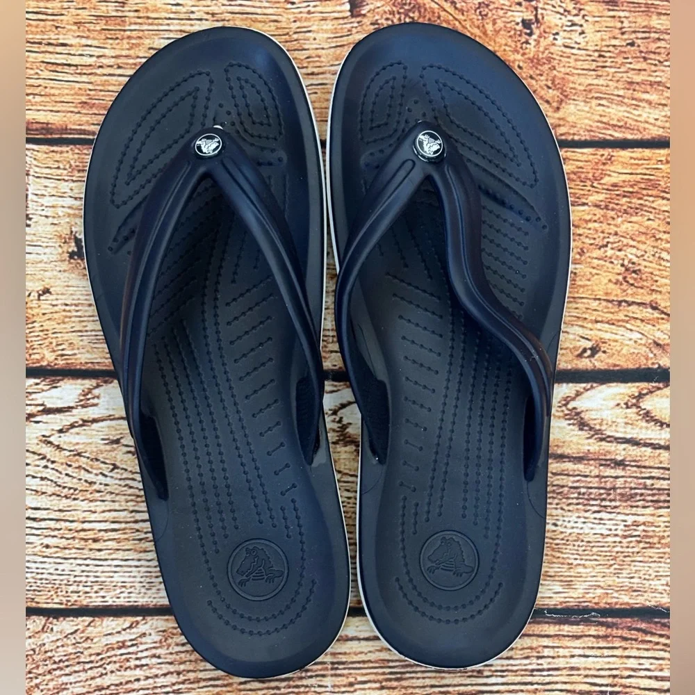 Men's‎ CROCS Navy Blue Flip-Flops - Size 12